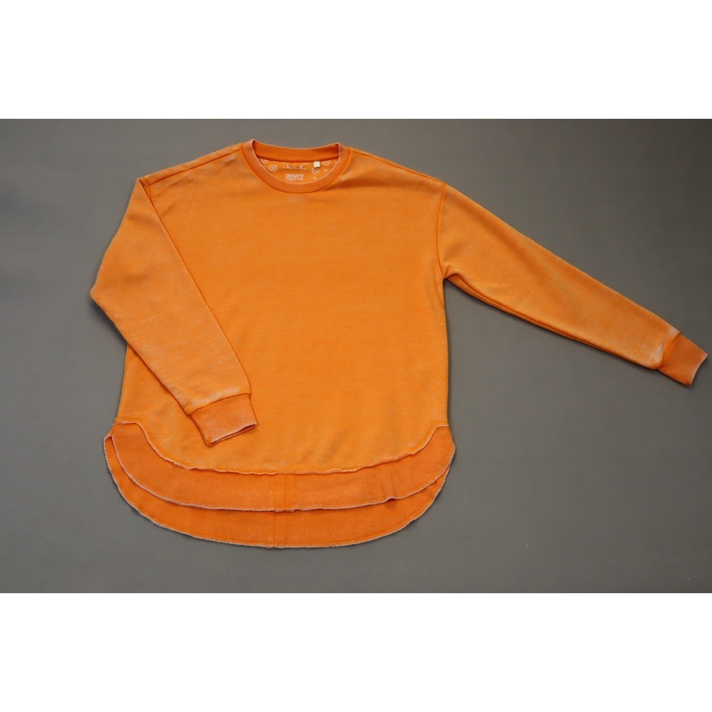 Royce Women's Orange Fleece Lined Pullover Poncho Size L